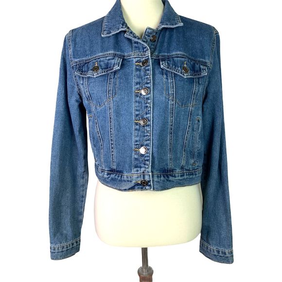 Cat Hand Painted Denim Jacket Wearable Art Tabby Artsy Chic Statement Style - Picture 6 of 10